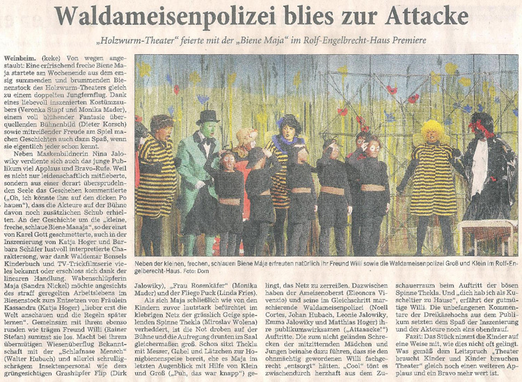Die Biene Maja - Rhein-Neckar Zeitung 07. März 2012