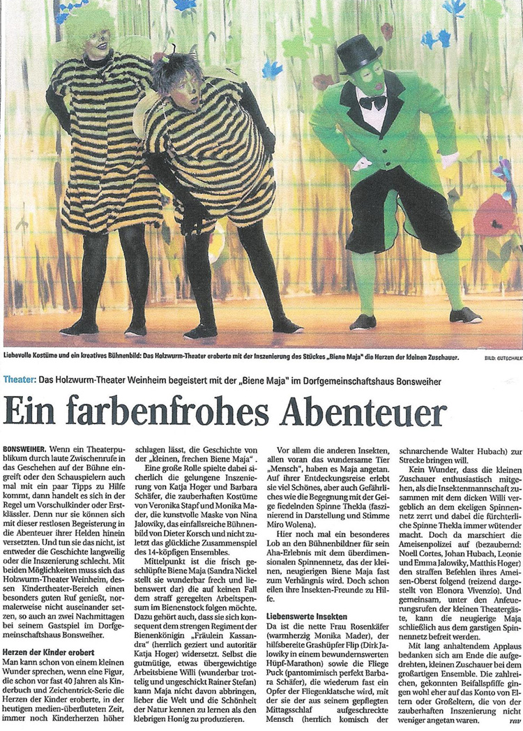 Die Biene Maja - Odenwälder Zeitung 26. März 2012