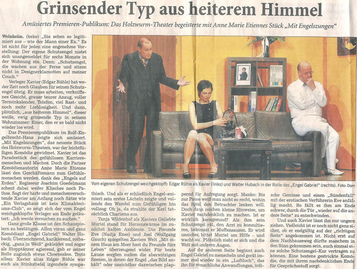 Mit Engelszungen - Rhein-Neckar Zeitung 24. Apr. 2009