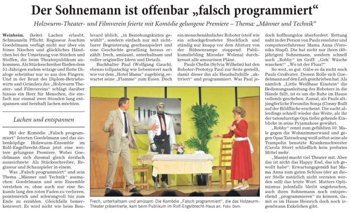 Falsch programmiert Presse Rhein-Neckar Zeitung