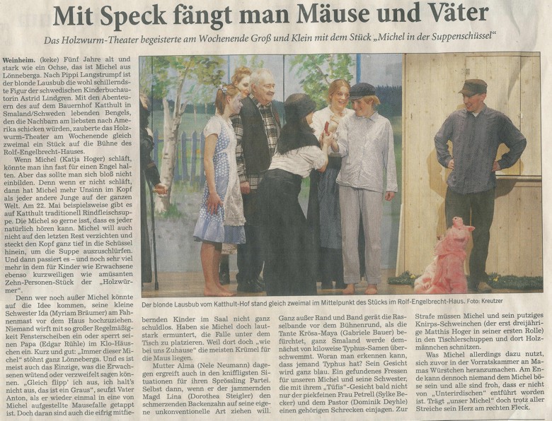 Michel in der Suppenschüssel - Rhein-Neckar Zeitung 18. Feb. 2008