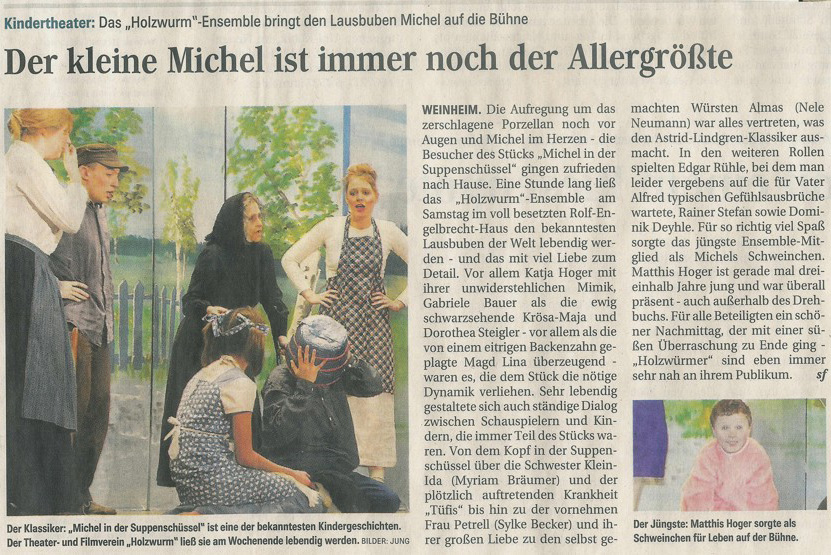 Michel in der Suppenschüssel - Weinheimer Nachrichten Feb. 2008