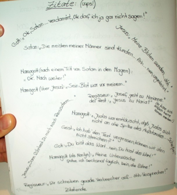 Theaterfreizeit 2001 Gästebuch 02