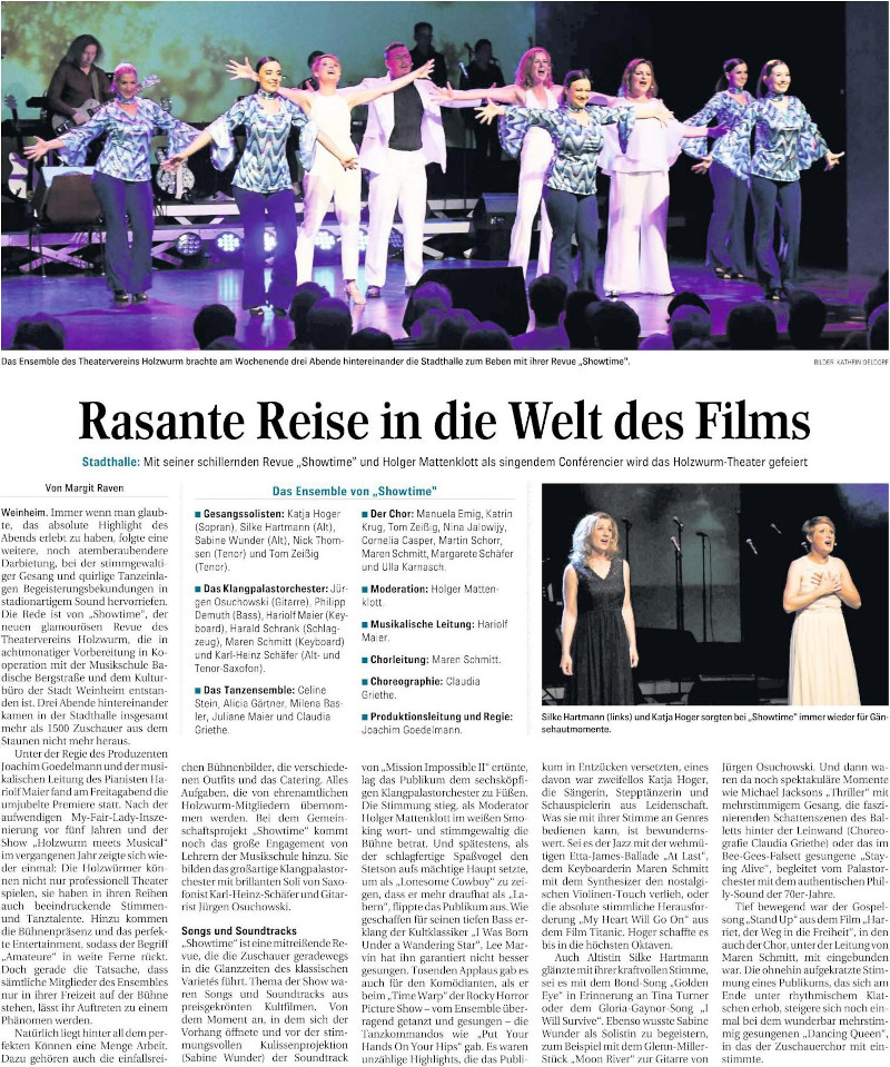 Showtime - Weinheimer Nachrichten Juli 2023